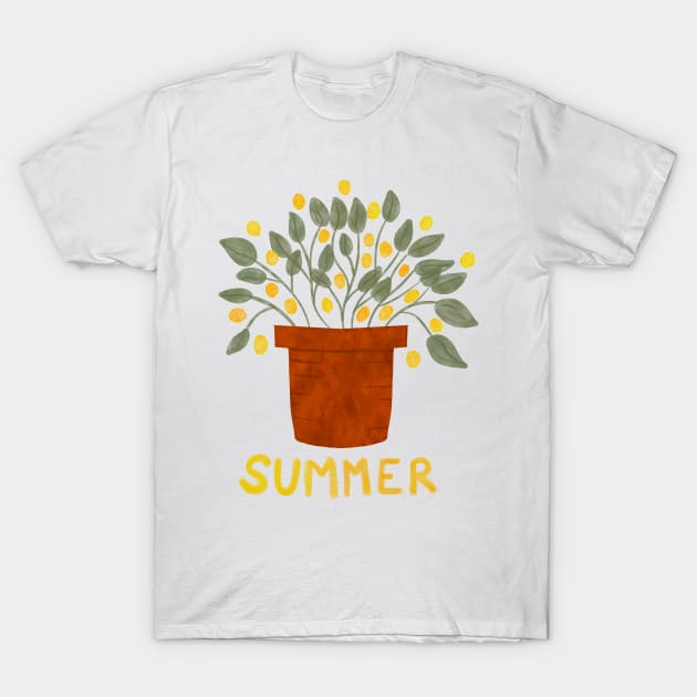 Summer pot plant T-Shirt by FrancesPoff